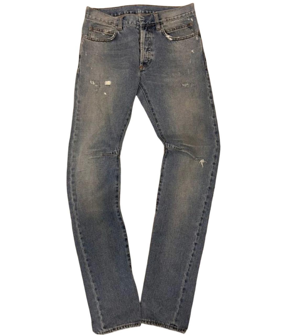 BALMAIN Голубые хлопковые джинсы скинни, фото 1