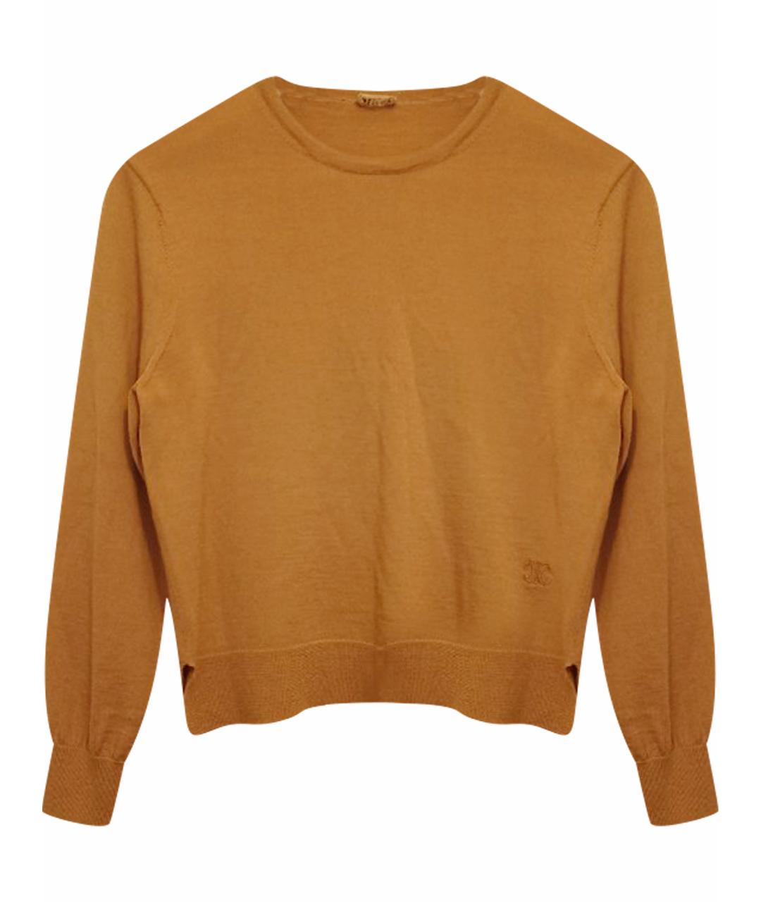 CELINE Коричневый шерстяной джемпер / свитер, фото 1