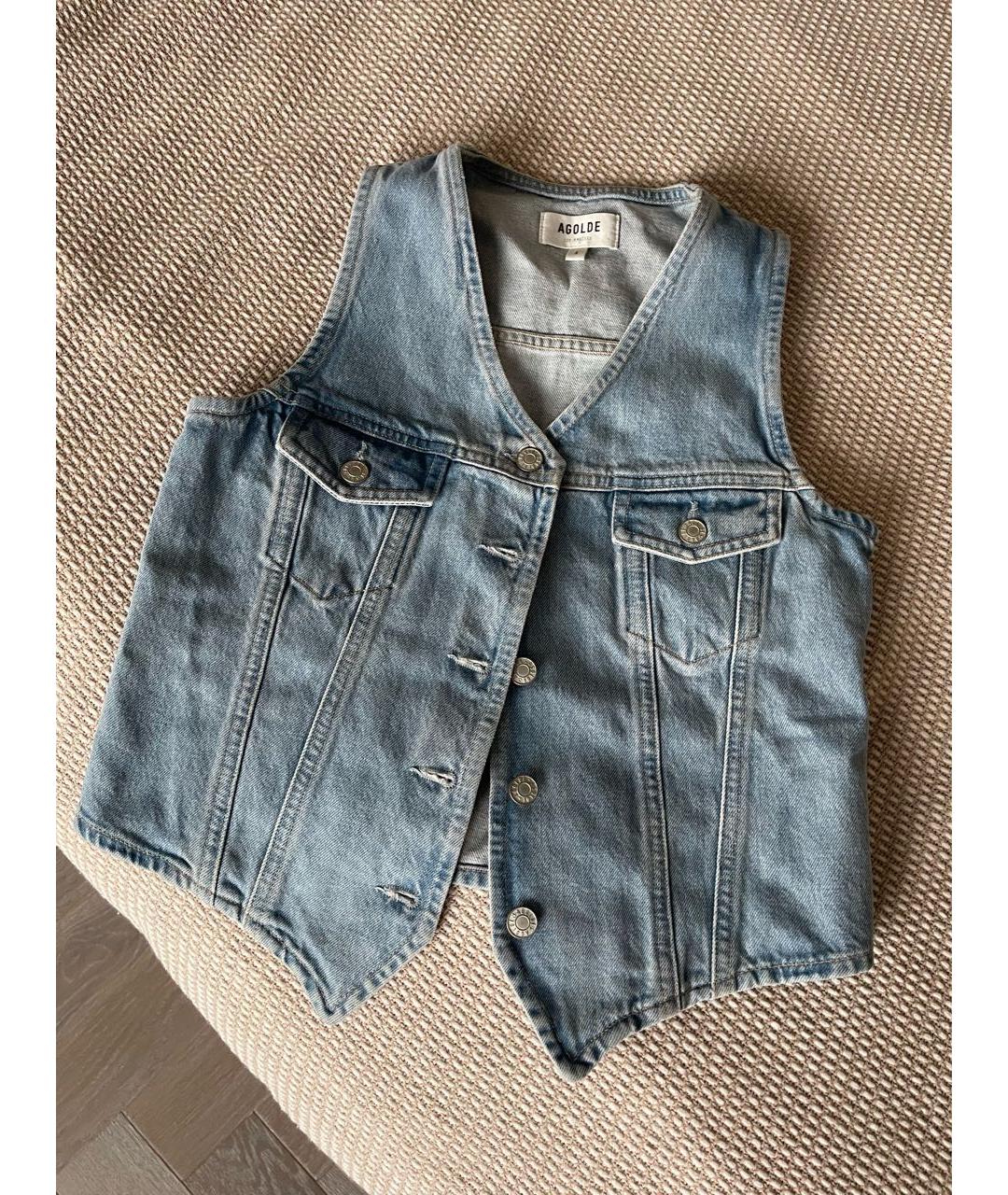 AGOLDE Голубой деним жилет, фото 8