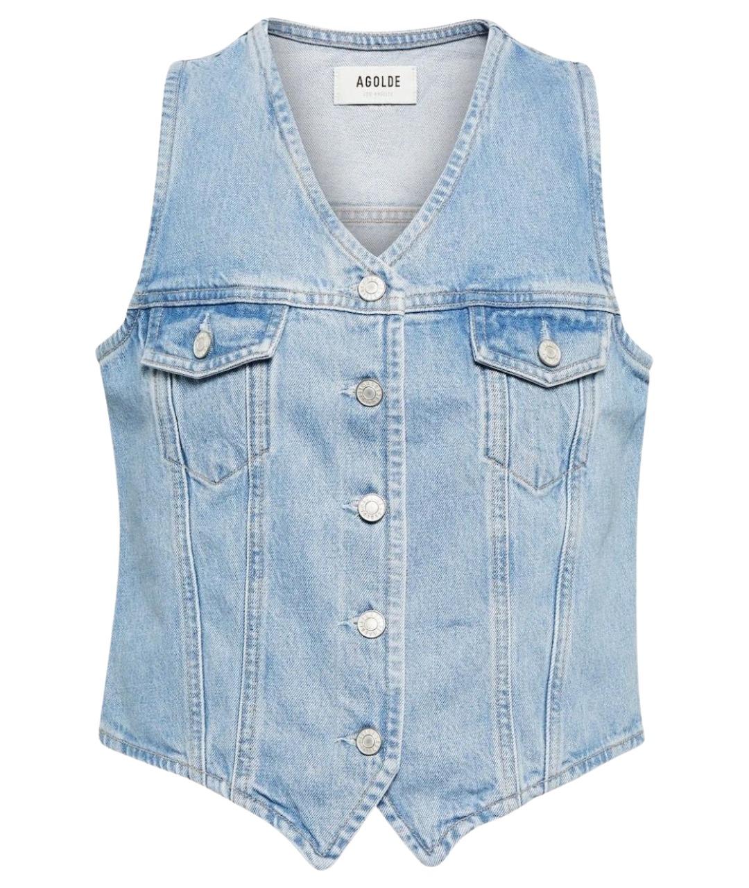 AGOLDE Голубой деним жилет, фото 1