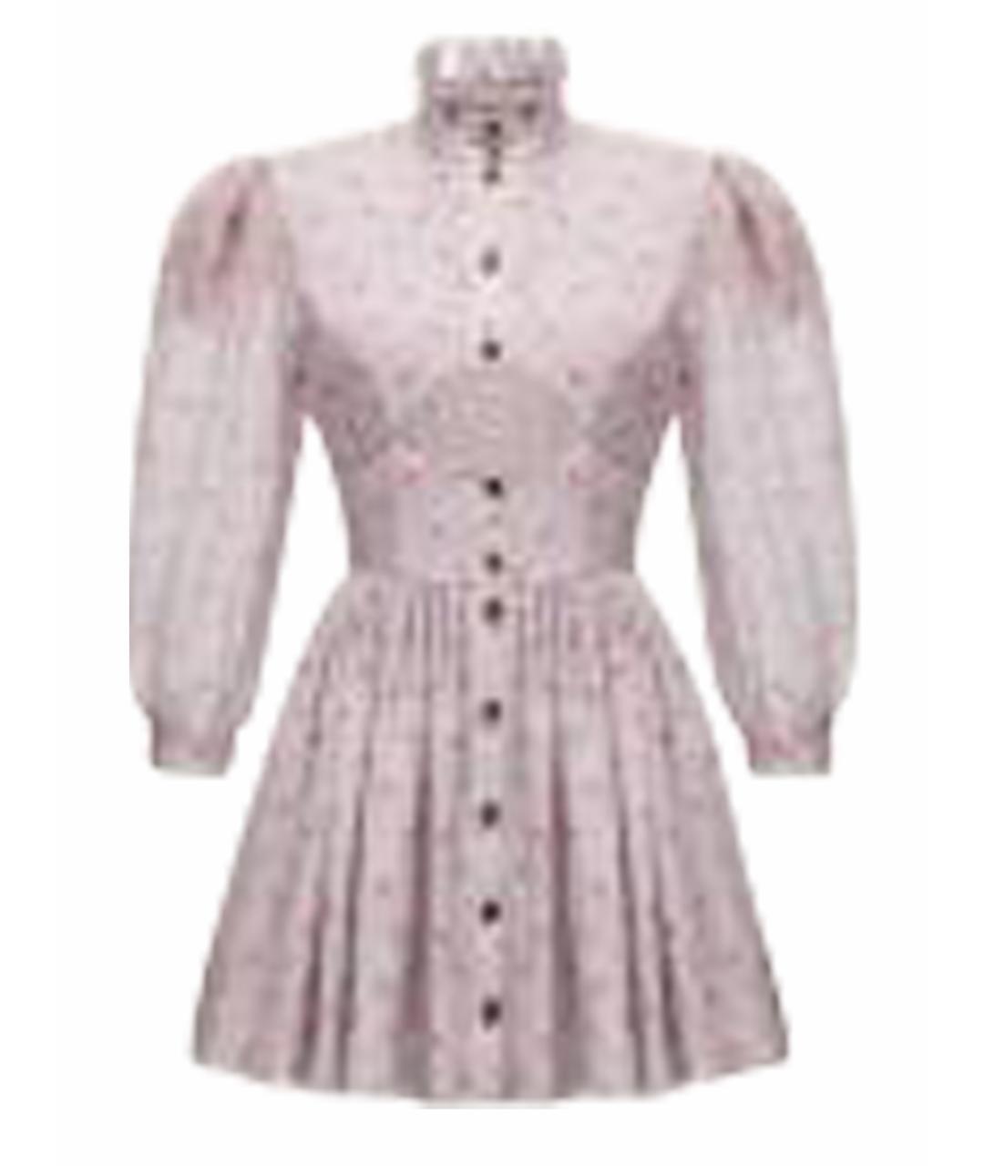 ULYANA SERGEENKO Розовое шелковое платье, фото 1