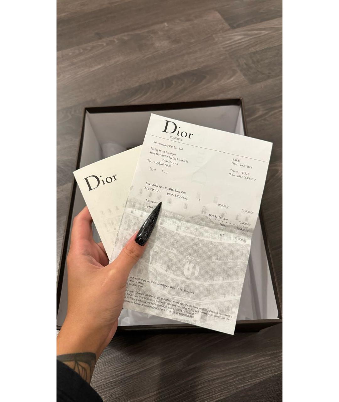 CHRISTIAN DIOR Черные текстильные кеды, фото 6