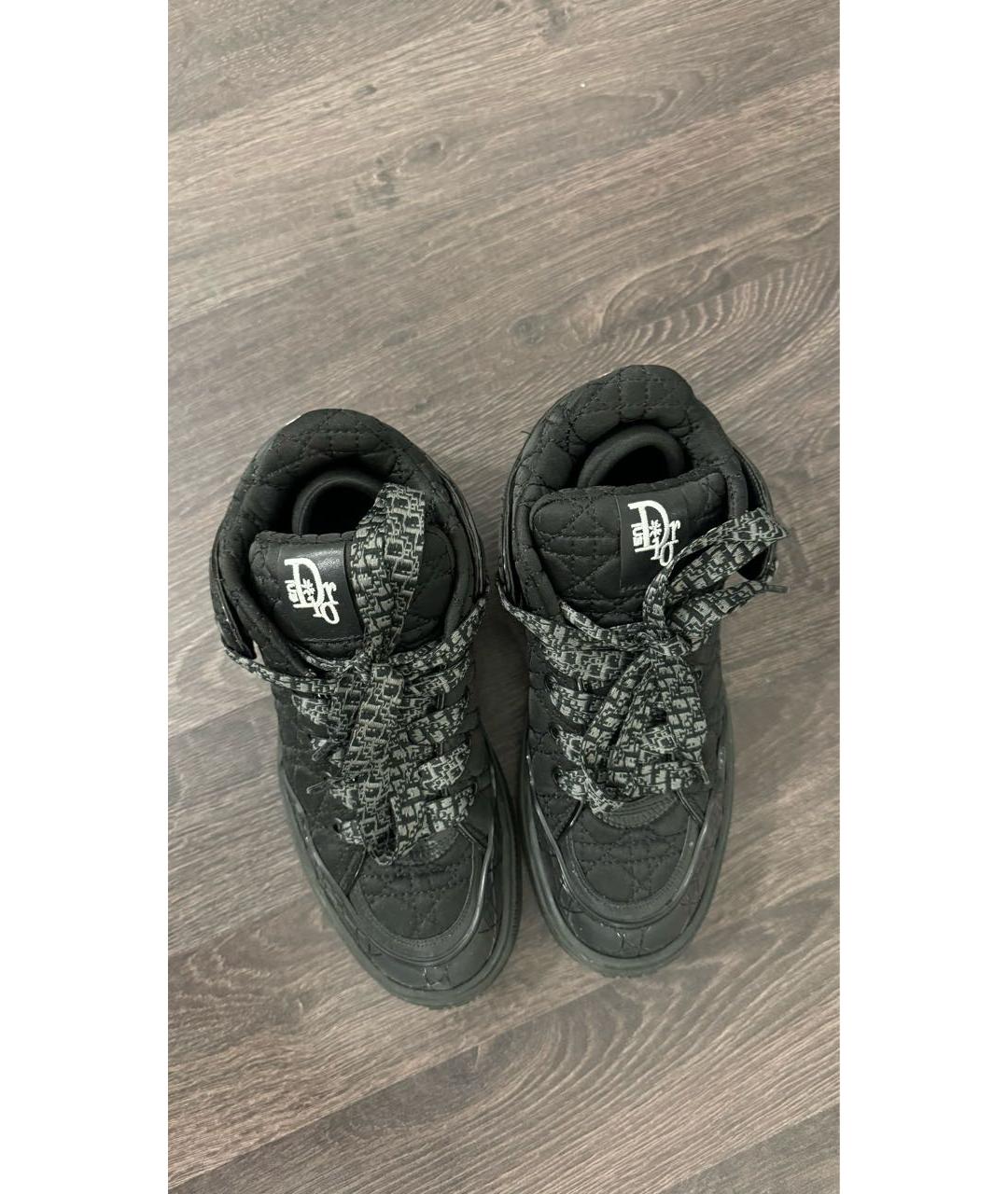 CHRISTIAN DIOR Черные текстильные кеды, фото 3