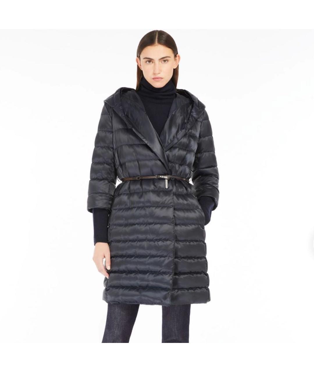 MAX MARA THE CUBE Синяя полиамидовая куртка, фото 2