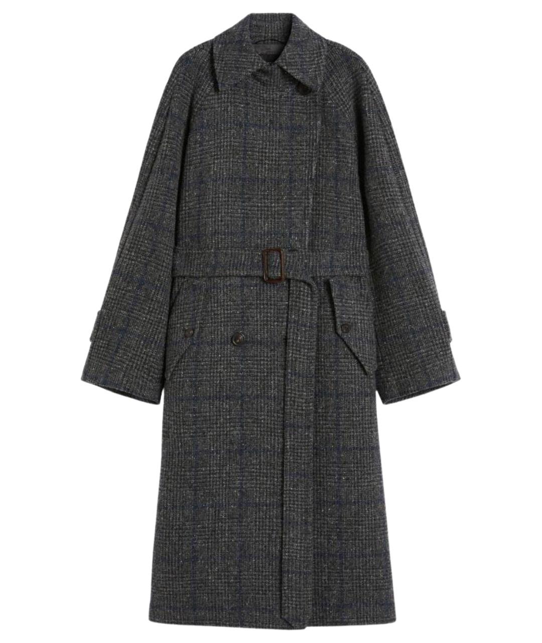 WEEKEND MAX MARA Серое шерстяное пальто, фото 1