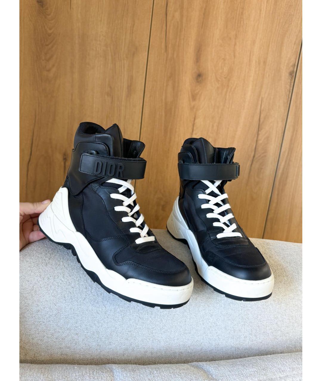CHRISTIAN DIOR Черные кожаные кроссовки, фото 3