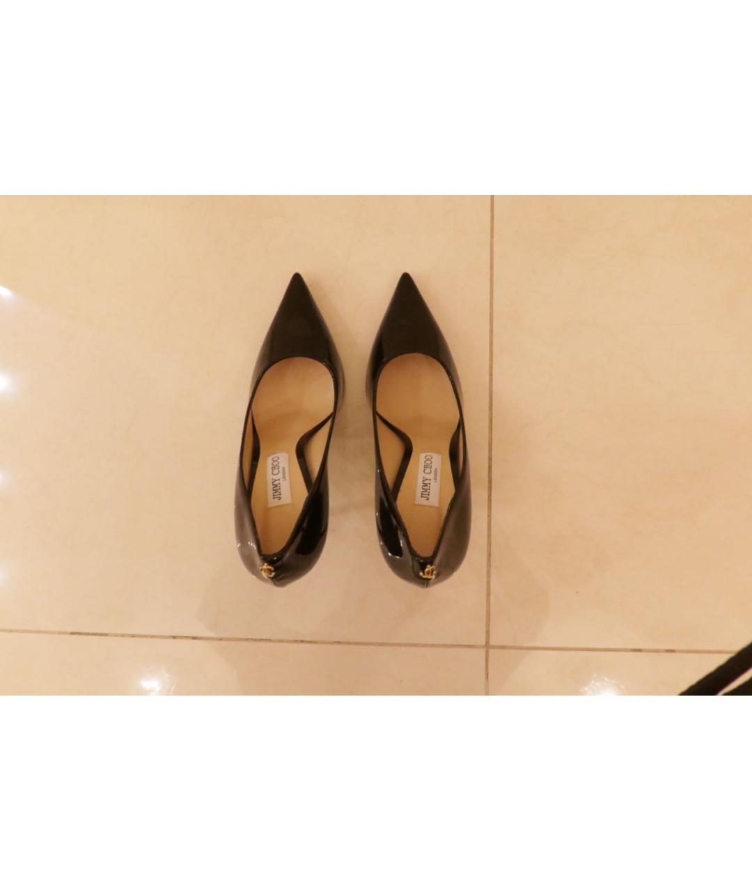 JIMMY CHOO Черные туфли из лакированной кожи, фото 3