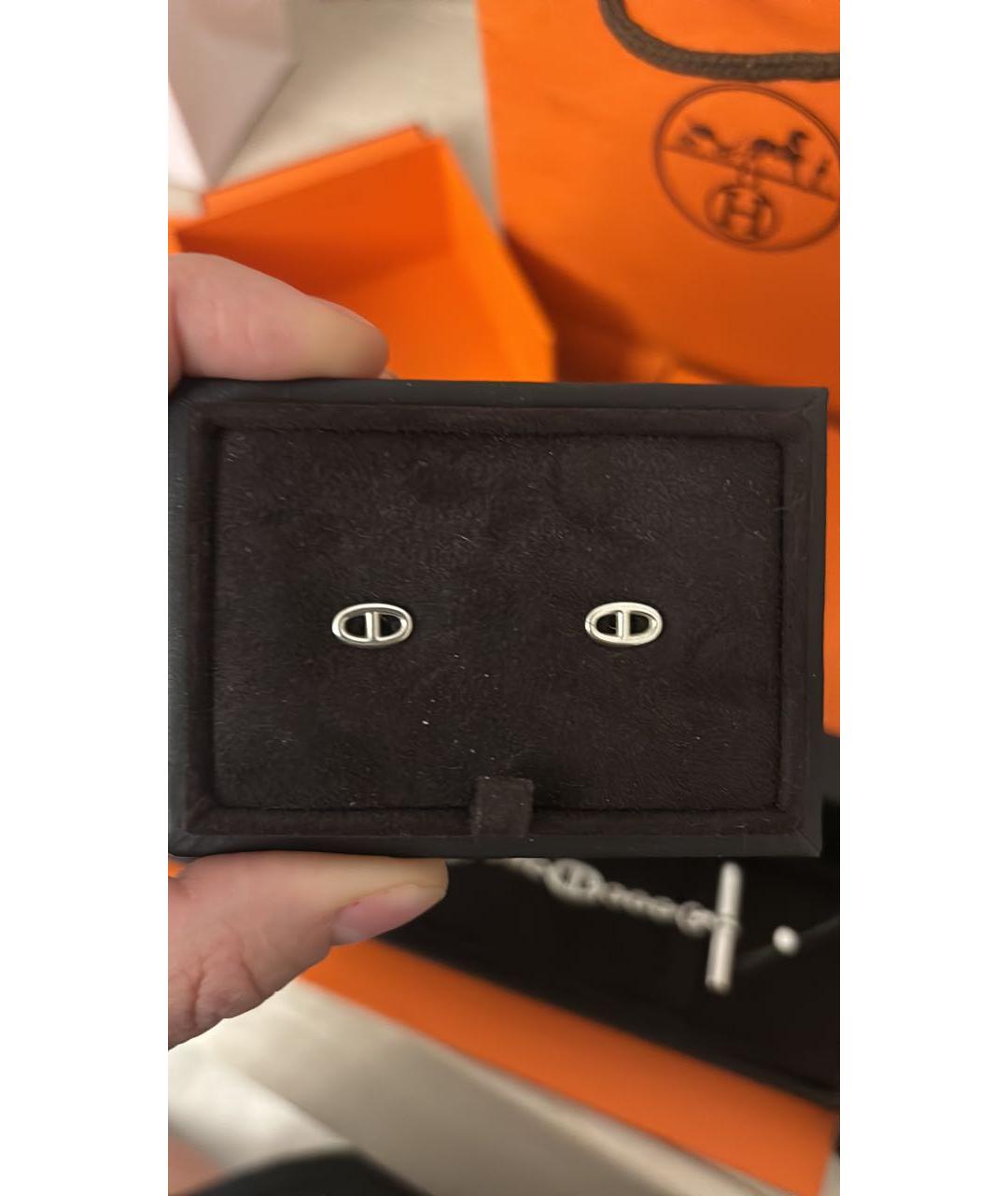 HERMES Белый с серебряным покрытием комплект, фото 5