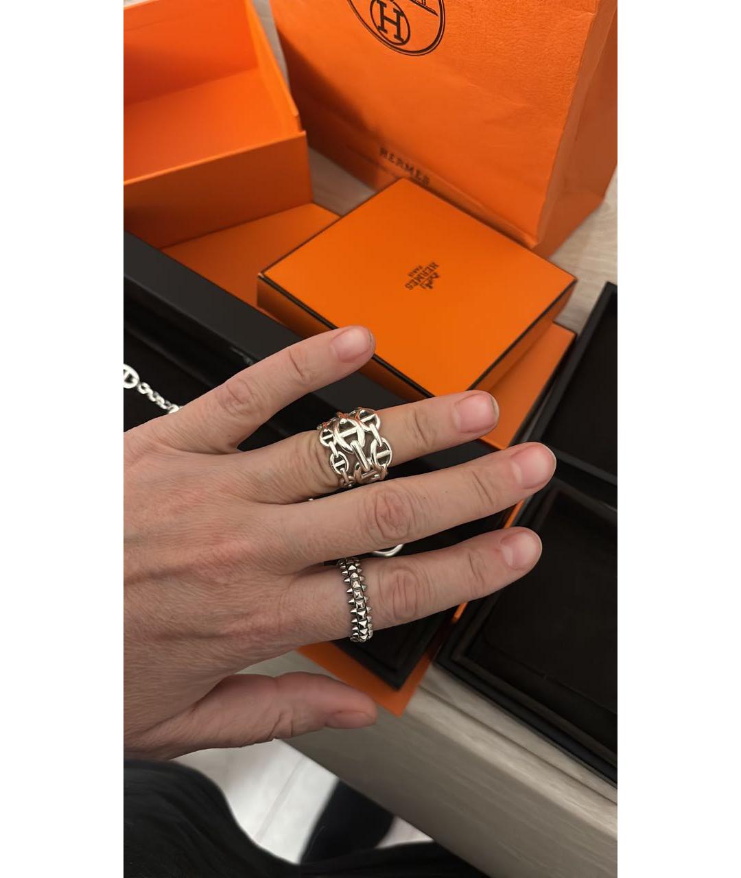 HERMES Белый с серебряным покрытием комплект, фото 2