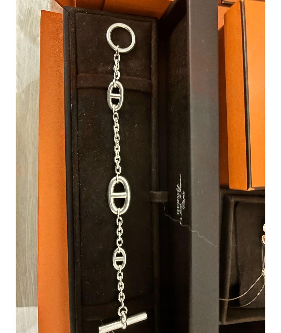 HERMES Белый с серебряным покрытием комплект, фото 3