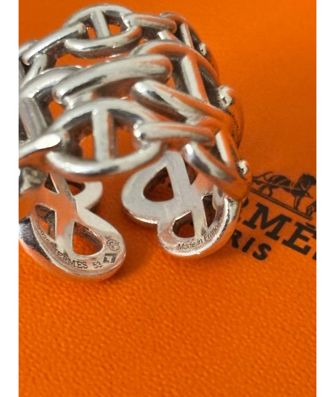 HERMES Белый с серебряным покрытием комплект, фото 6