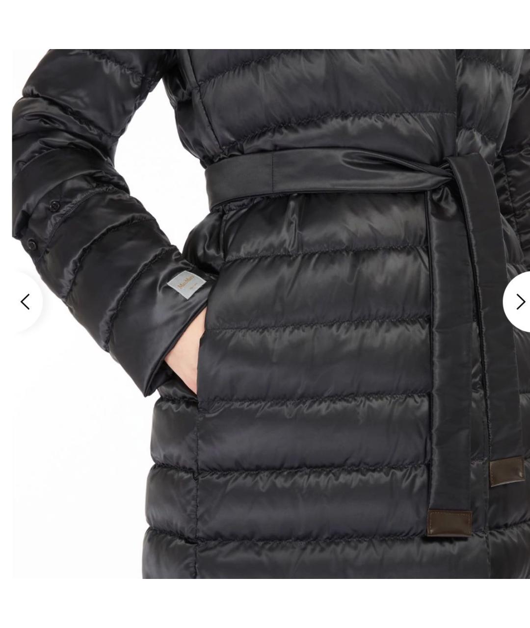 MAX MARA THE CUBE Черный полиамидовый пуховик, фото 4