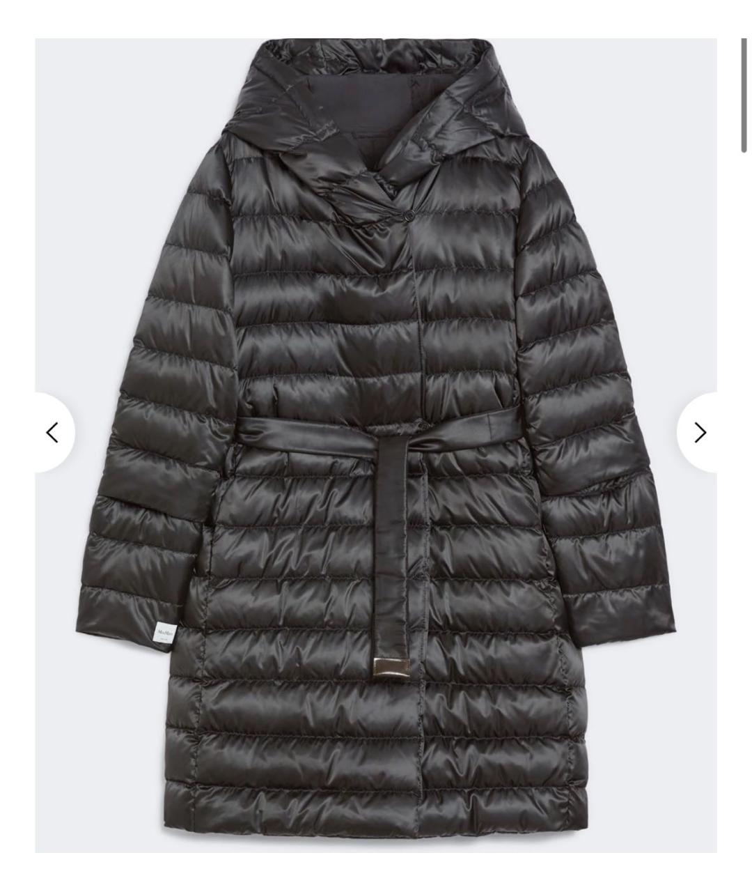 MAX MARA THE CUBE Черный полиамидовый пуховик, фото 6