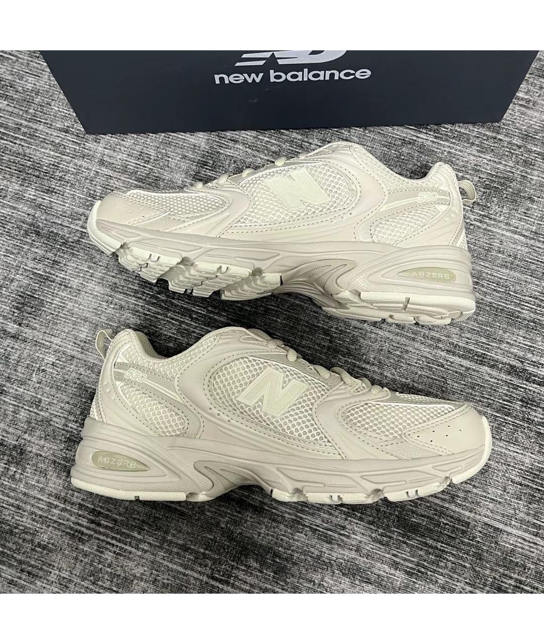 NEW BALANCE Бежевые текстильные кроссовки, фото 4