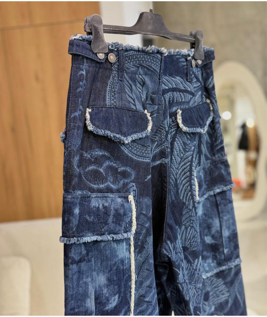 CHRISTIAN DIOR Темно-синие хлопковые прямые джинсы, фото 2