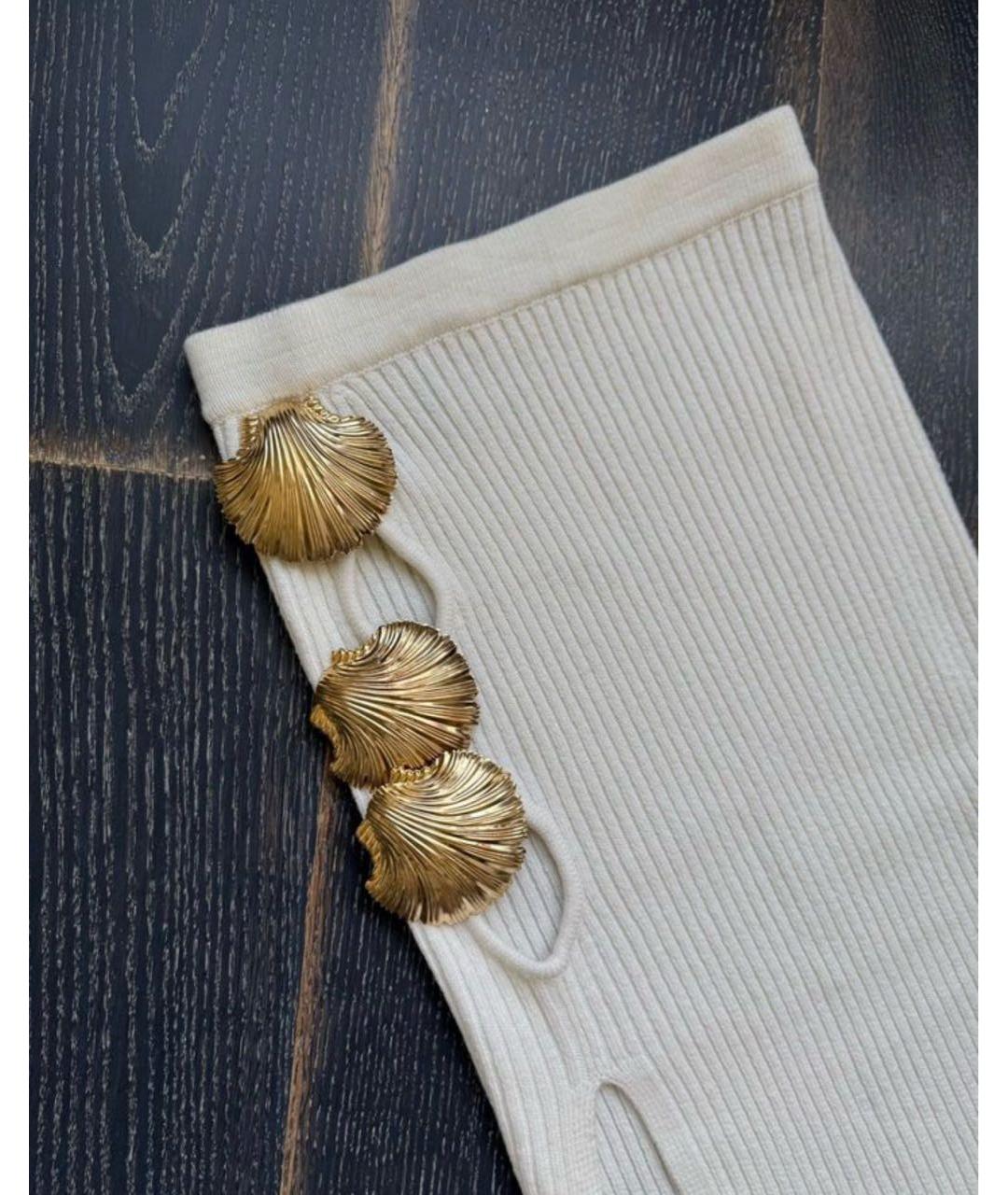 GIUSEPPE DI MORABITO Белая шерстяная юбка миди, фото 4