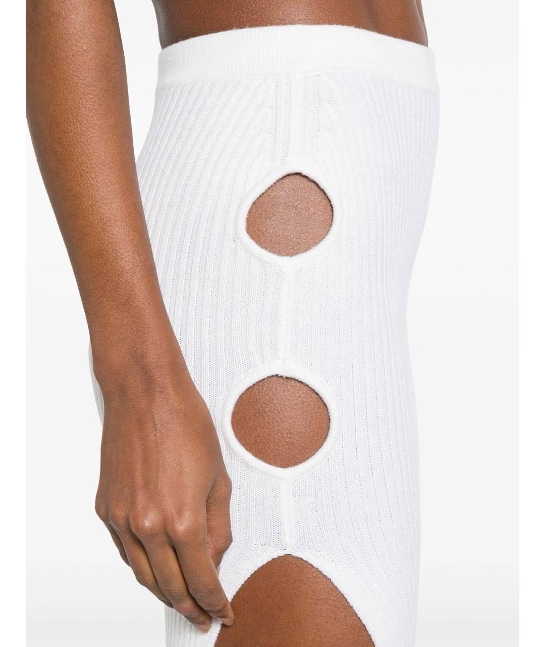 GIUSEPPE DI MORABITO Белая шерстяная юбка миди, фото 7