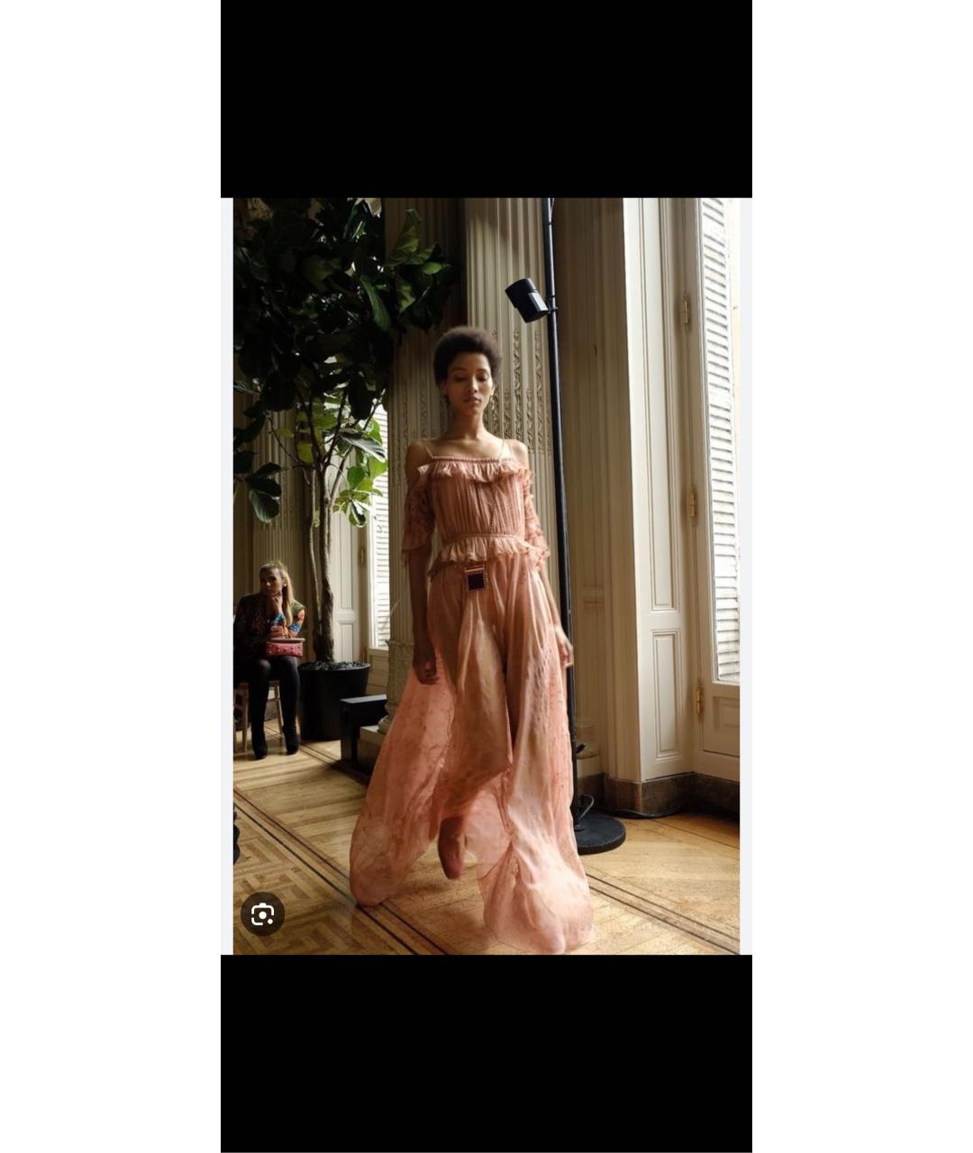 VALENTINO Розовое шифоновое вечернее платье, фото 3