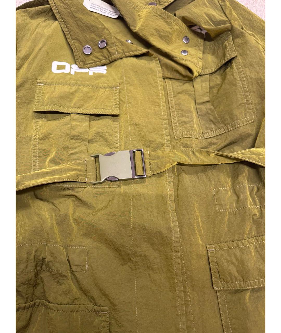 OFF-WHITE Хаки полиамидовая куртка, фото 4