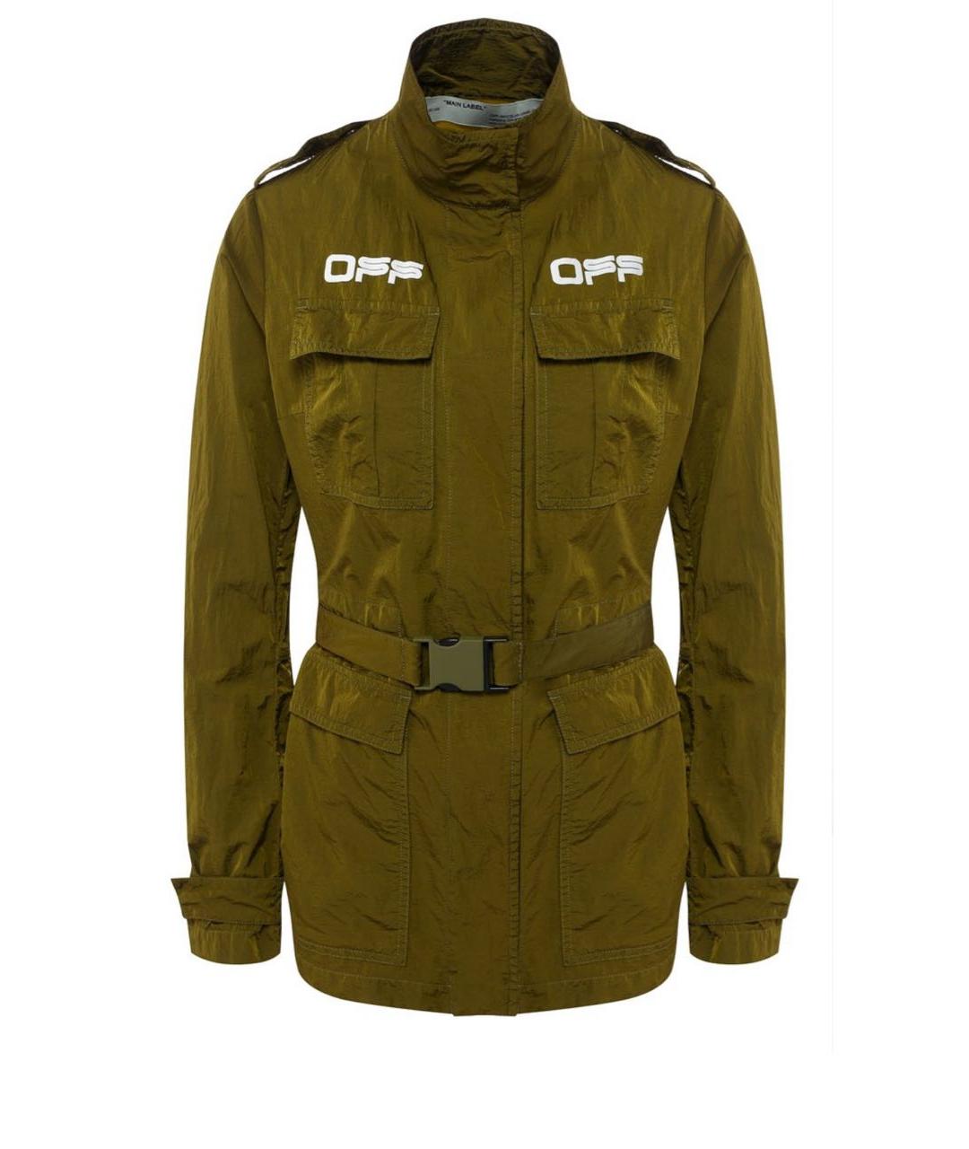 OFF-WHITE Хаки полиамидовая куртка, фото 6