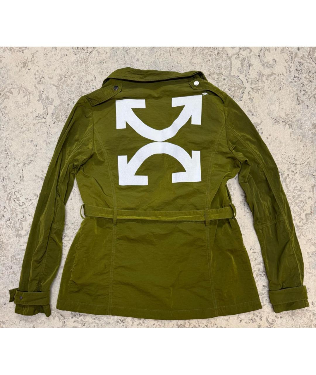 OFF-WHITE Хаки полиамидовая куртка, фото 2