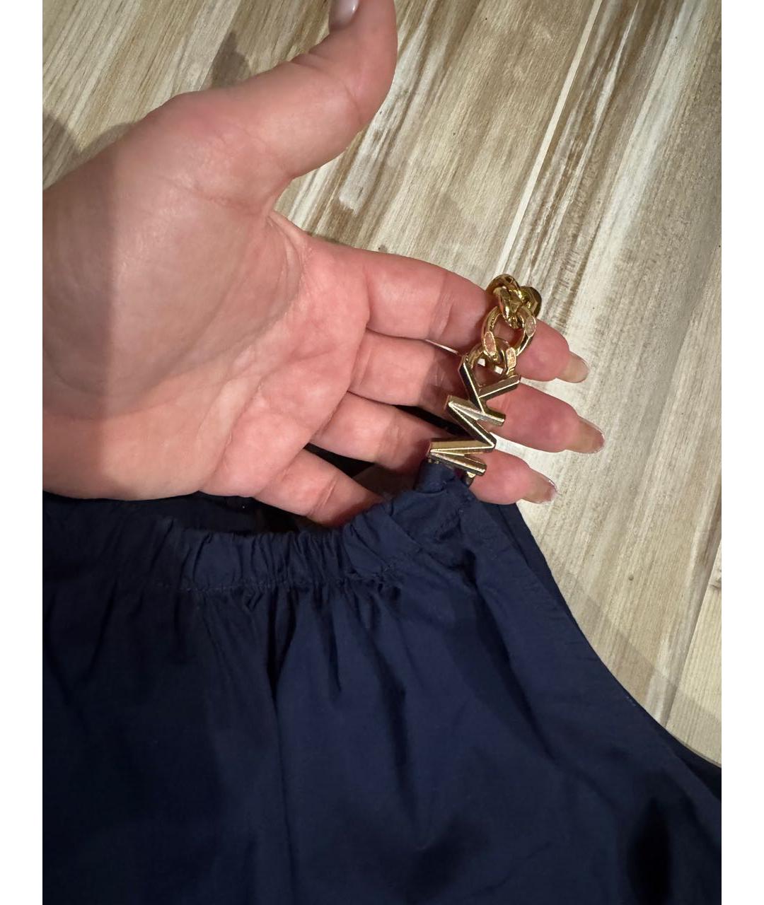 MICHAEL MICHAEL KORS Темно-синий хлопковый сарафан, фото 3