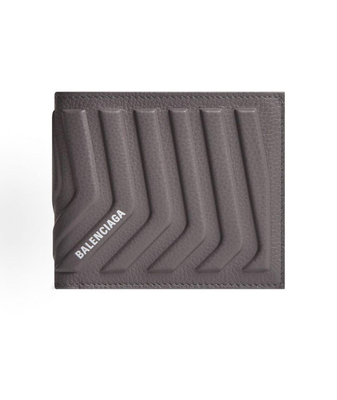 BALENCIAGA Черный кожаный кошелек, фото 4