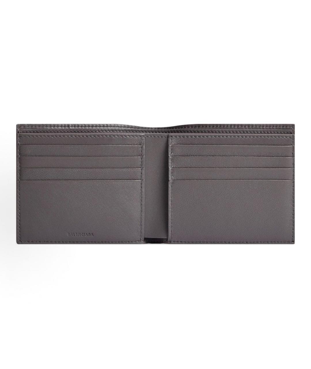 BALENCIAGA Черный кожаный кошелек, фото 2