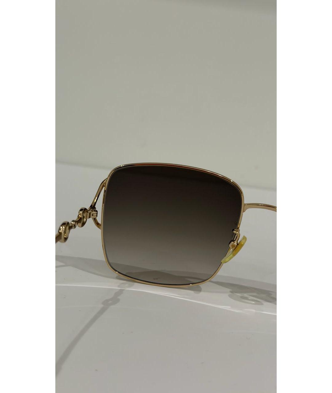 GUCCI Антрацитовые металлические солнцезащитные очки, фото 7