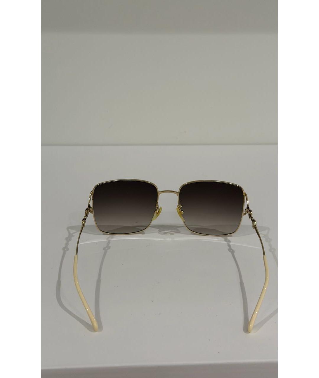 GUCCI Антрацитовые металлические солнцезащитные очки, фото 3