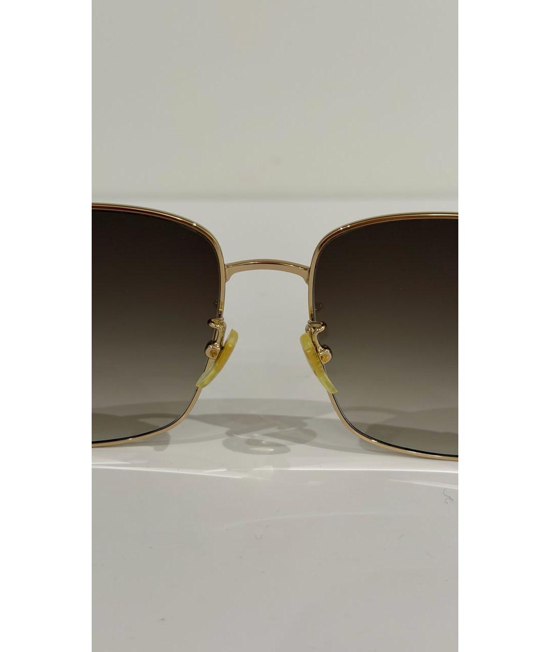 GUCCI Антрацитовые металлические солнцезащитные очки, фото 8