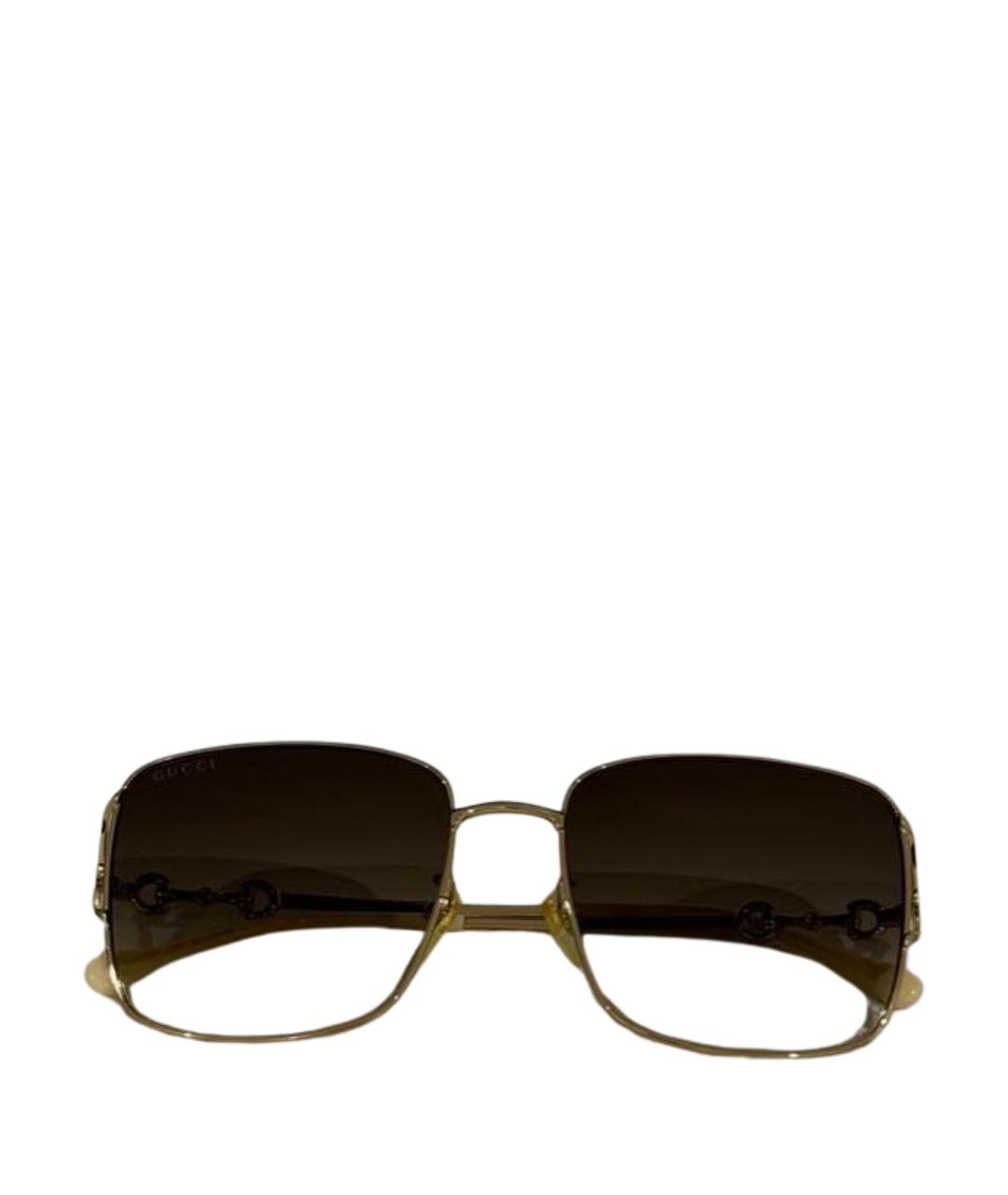 GUCCI Антрацитовые металлические солнцезащитные очки, фото 1