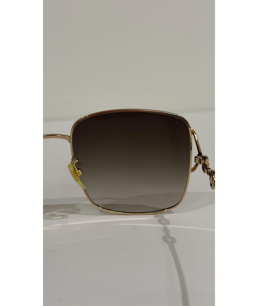 GUCCI Антрацитовые металлические солнцезащитные очки, фото 6