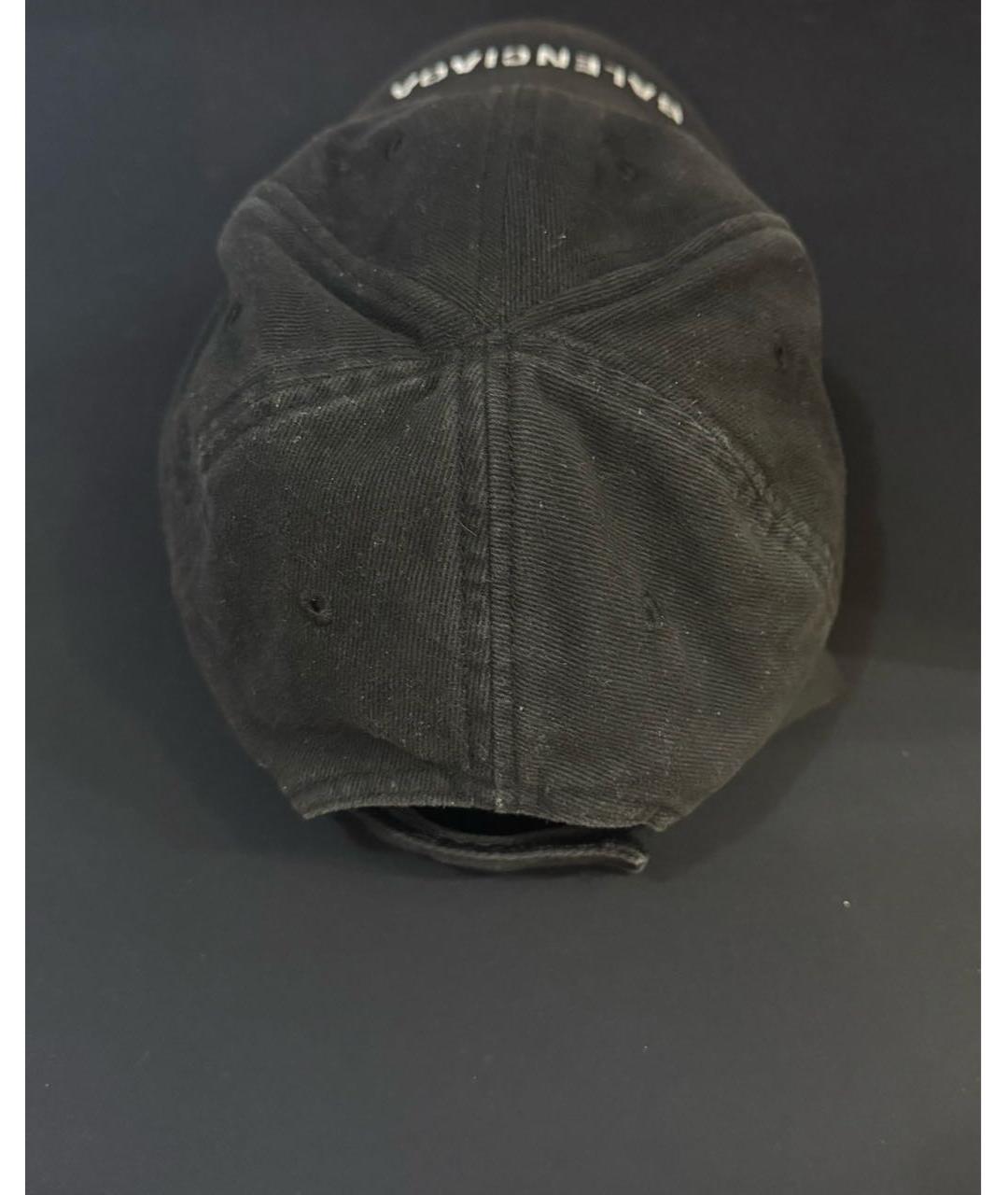 BALENCIAGA Черная хлопковая кепка, фото 3