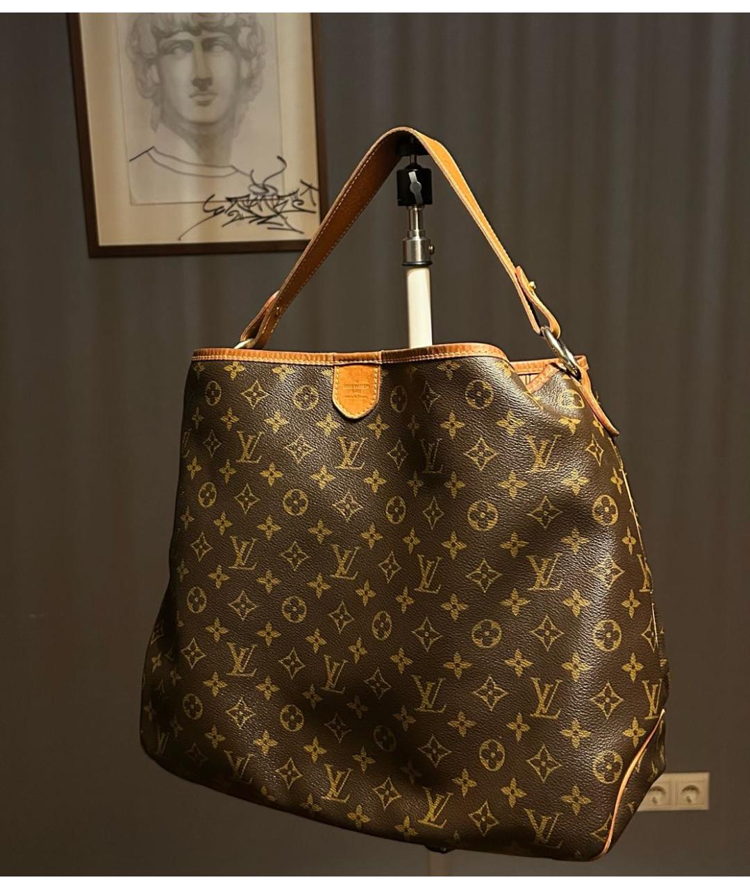 LOUIS VUITTON Коричневая сумка с короткими ручками, фото 9
