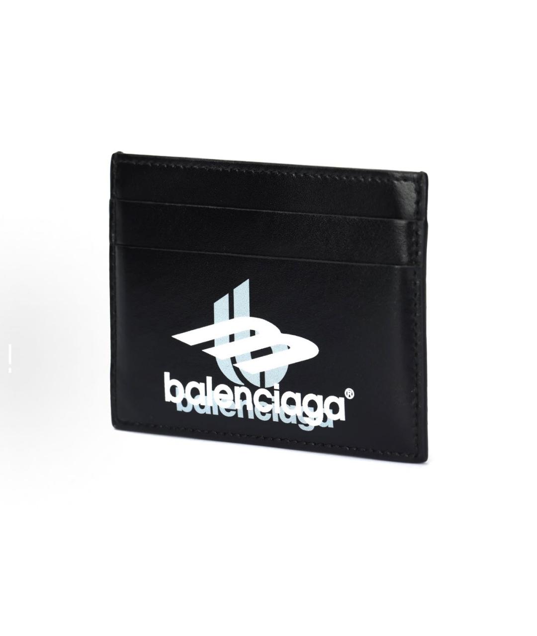 BALENCIAGA Черный кожаный кардхолдер, фото 4