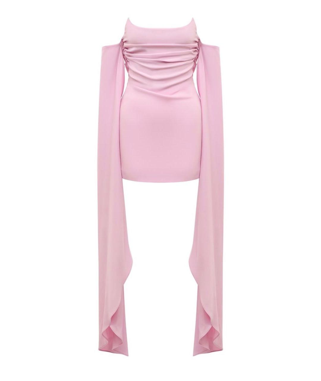 GIUSEPPE DI MORABITO Розовое полиэстеровое коктейльное платье, фото 1
