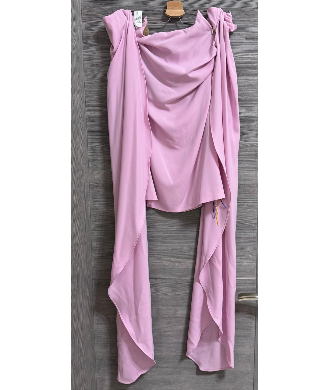 GIUSEPPE DI MORABITO Розовое полиэстеровое коктейльное платье, фото 2