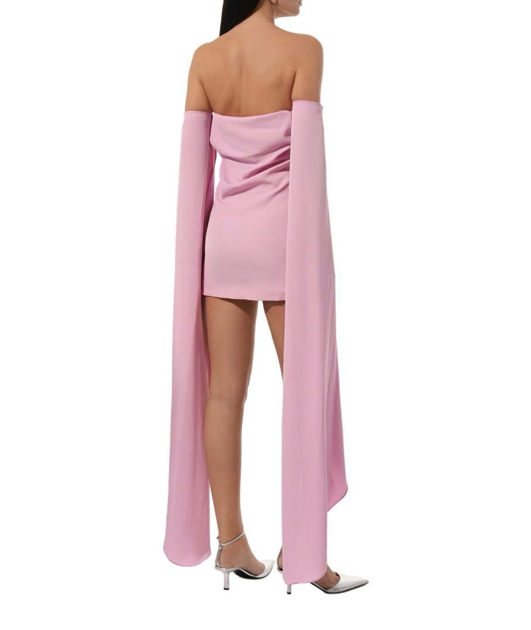 GIUSEPPE DI MORABITO Розовое полиэстеровое коктейльное платье, фото 4