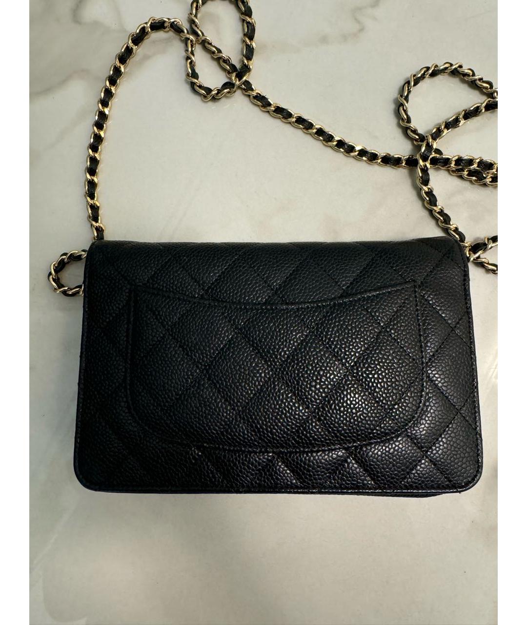 CHANEL Черная кожаная сумка через плечо, фото 2