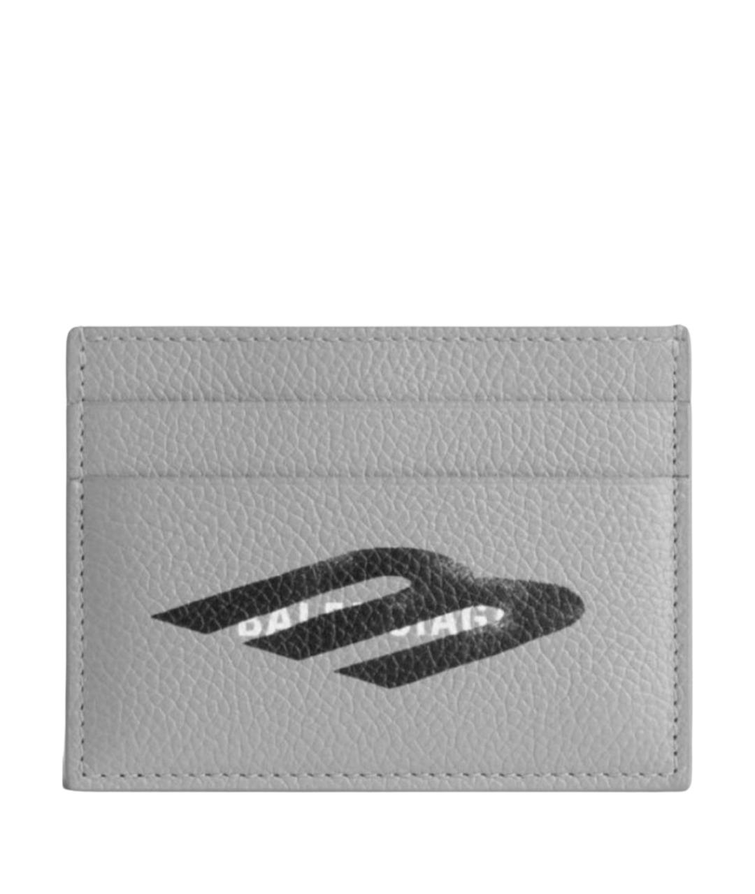 BALENCIAGA Серый кожаный кардхолдер, фото 1