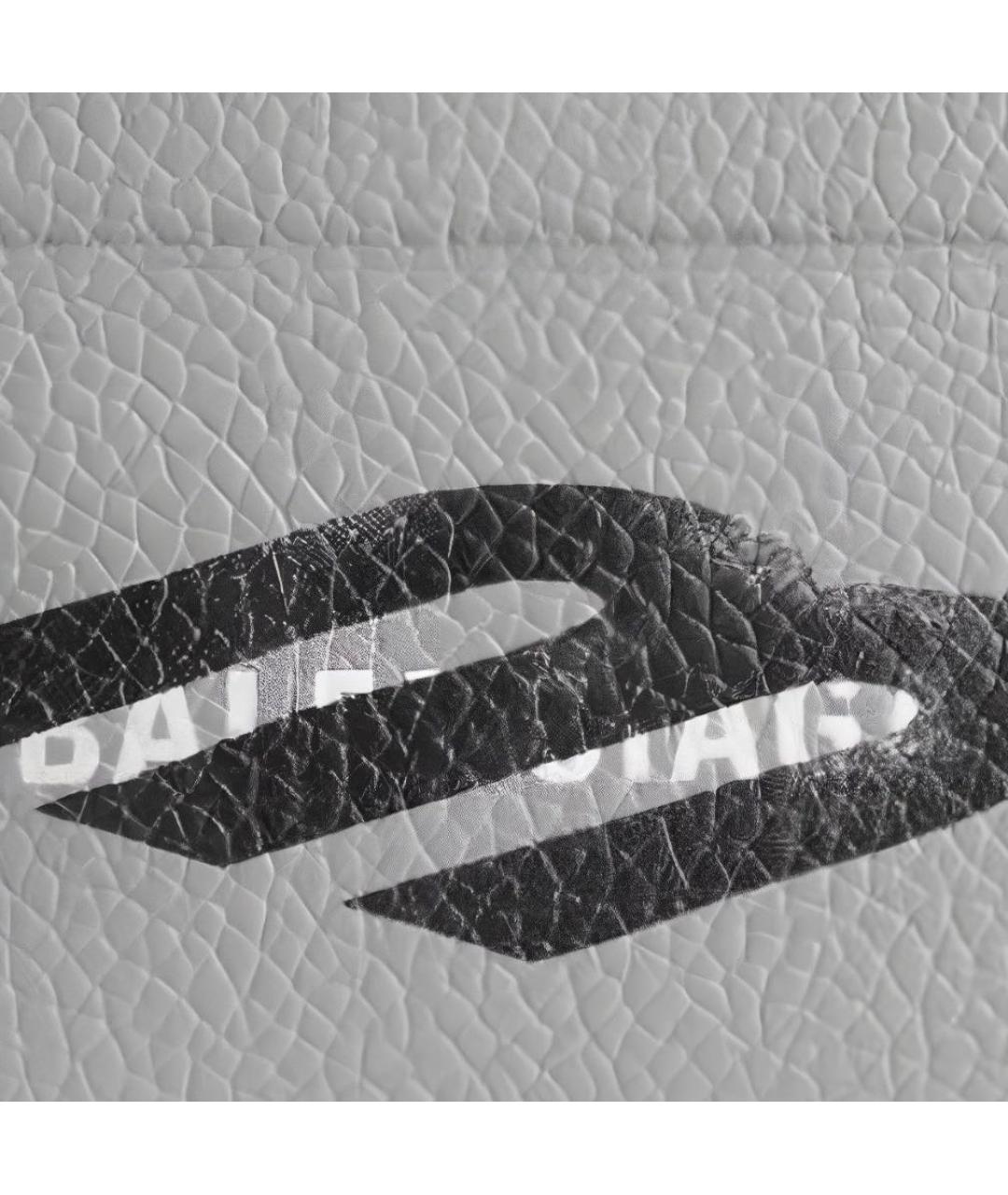 BALENCIAGA Серый кожаный кардхолдер, фото 3