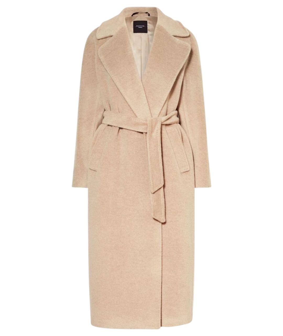 WEEKEND MAX MARA Бежевое шерстяное пальто, фото 1