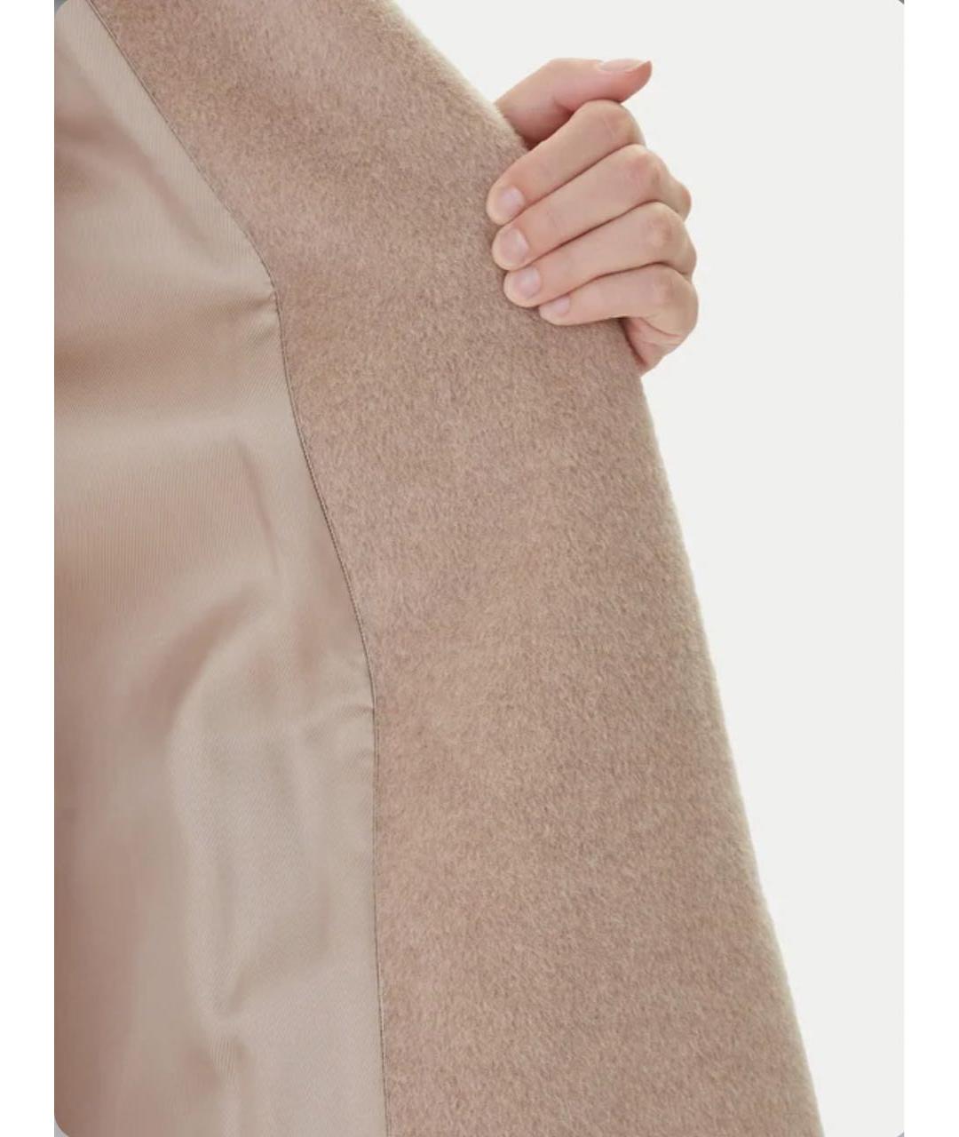 WEEKEND MAX MARA Бежевое шерстяное пальто, фото 5