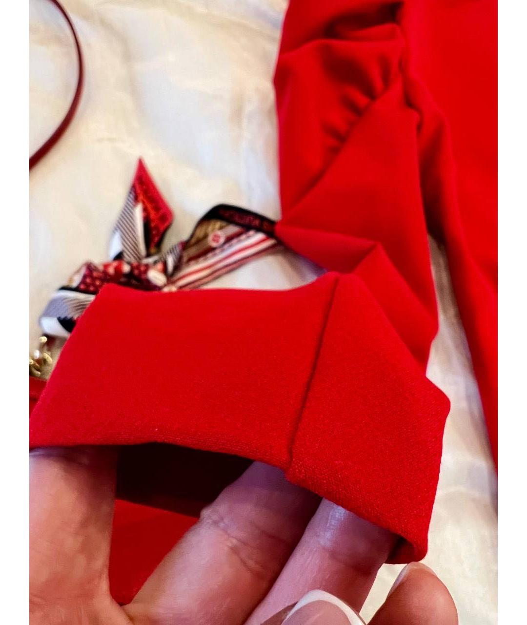 PINKO Красное полиэстеровое повседневное платье, фото 6