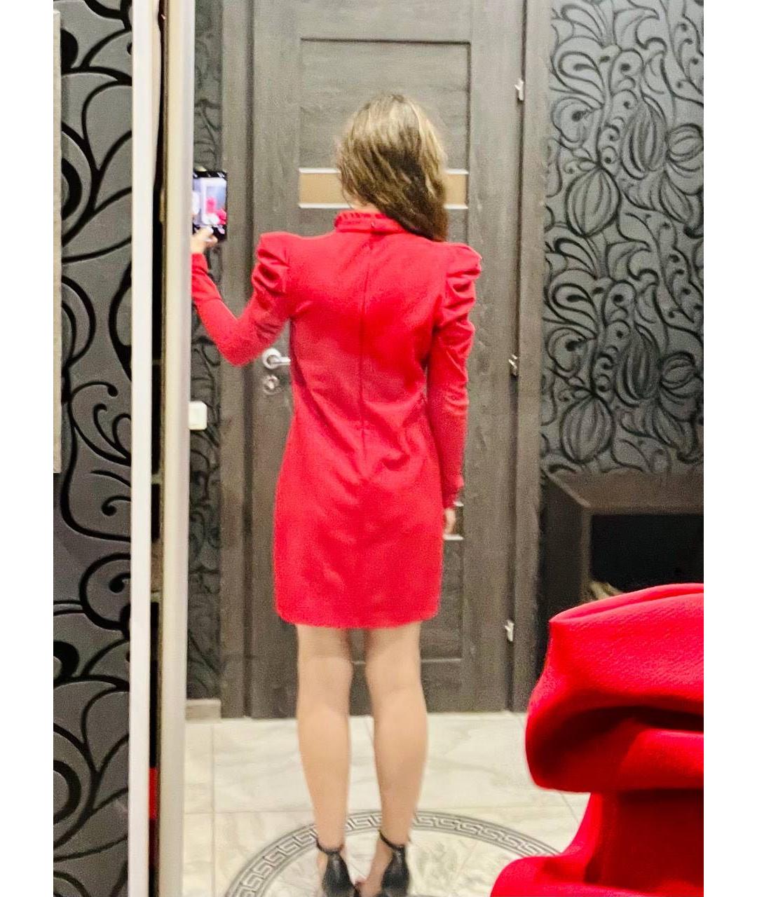 PINKO Красное полиэстеровое повседневное платье, фото 8