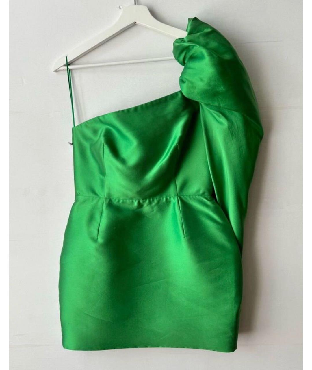 ALEXANDER TEREKHOV Зеленые шелковое коктейльное платье, фото 5
