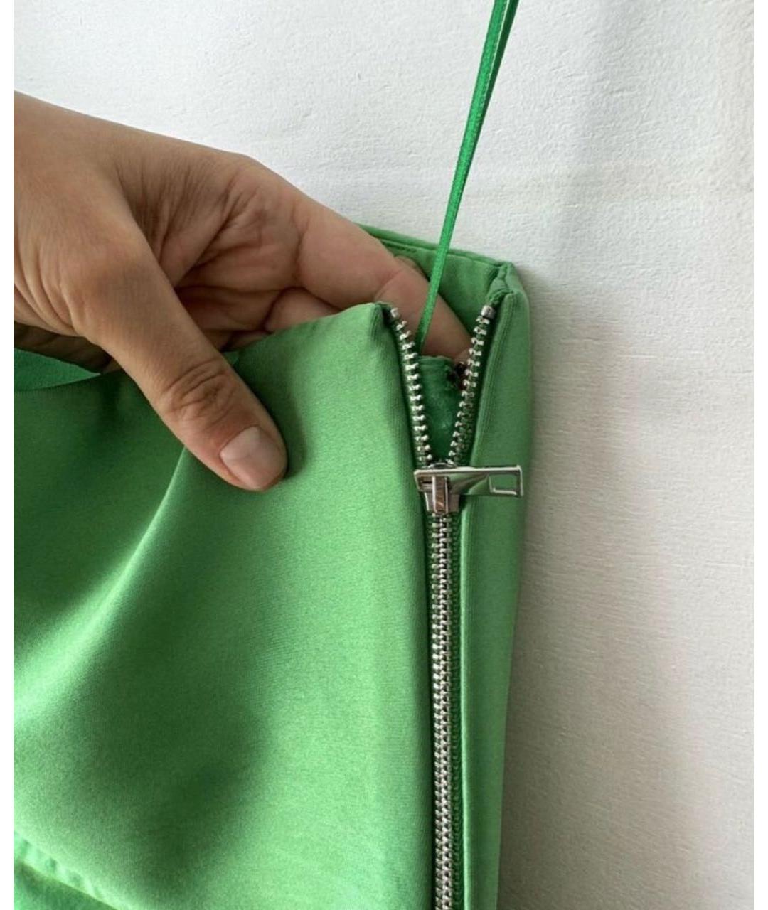 ALEXANDER TEREKHOV Зеленые шелковое коктейльное платье, фото 4