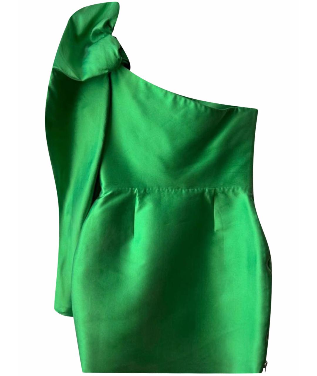 ALEXANDER TEREKHOV Зеленые шелковое коктейльное платье, фото 1