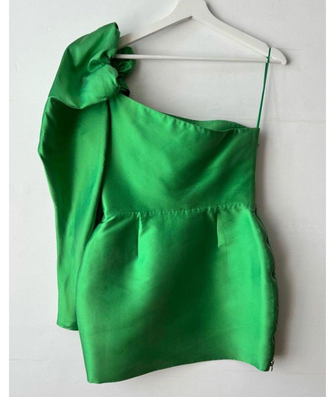 ALEXANDER TEREKHOV Зеленые шелковое коктейльное платье, фото 8